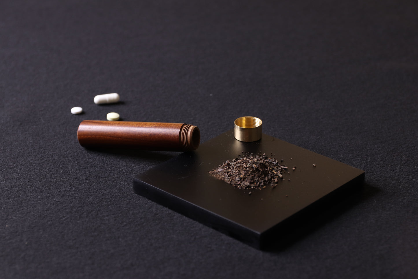 mordeco Wood Stash Tube, Solid Wood Travel Capsule Container for Tea, Pills, Spices or Tiny Essentials, Elegant Pocket Storage for Everyday Carry or Gift